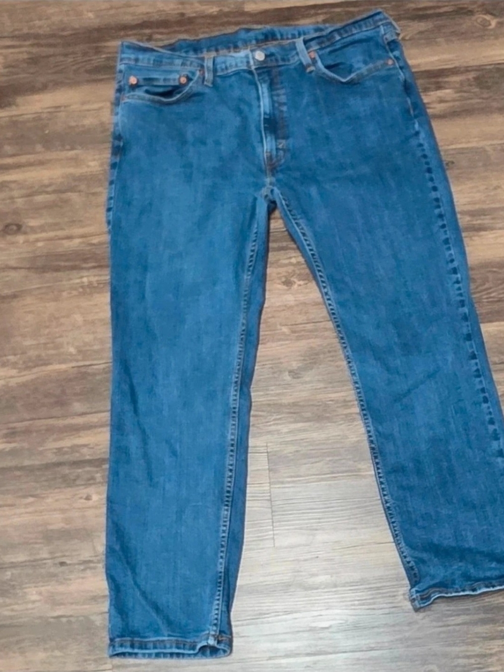 Levis 514 Straight Fit Jeans Mens W38 L30 Medium Wash Blue Denim Stretch S110782